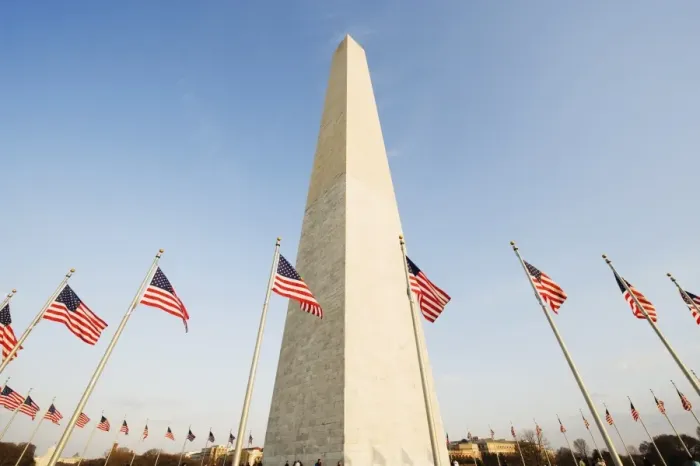 Framed Print : Washington Memorial Monument, Washington DC. United States of America, North America
