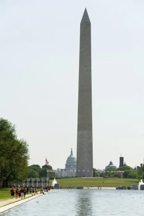 Framed Print : Washington Monument from the Lincoln Memorial, Washington D Framed Print : Washington Monument from the Lincoln Memorial, Washington D