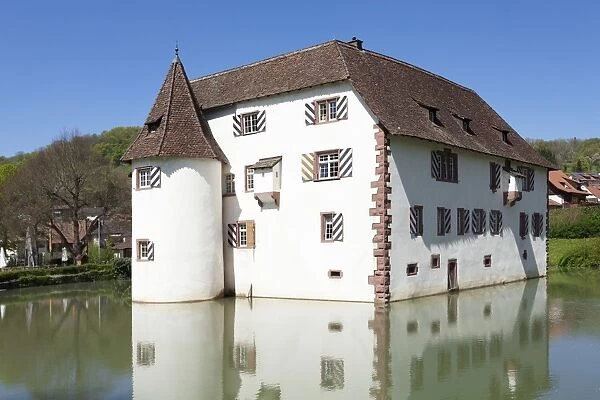 Wasserschloss Inzlingen water castle, Markgraefler Land, Black Forest, Baden- Wurttemberg