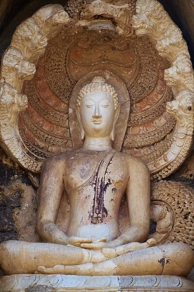 Wat Chedi Chet Thaeo Temple, ancient city Si Satchanalai, UNESCO World Heritage Site, Sukhothai Province, Thailand, Southeast Asia, Asia