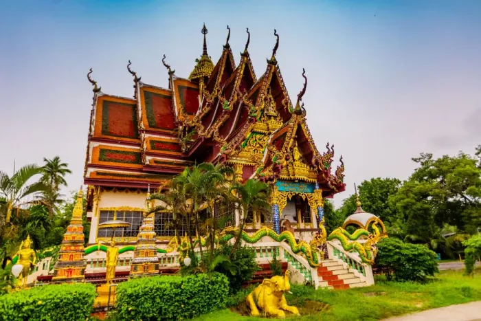 Framed Print : Wat Laem Suwannaram, Koh Samui, Thailand, Southeast Asia, Asia Framed Print : Wat Laem Suwannaram, Koh Samui, Thailand, Southeast Asia, Asia
