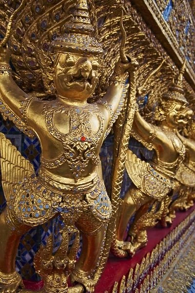 Detail of Wat Phra Kaew inside the Royal Palace, Bangkok, Thailand, Southeast Asia, Asia