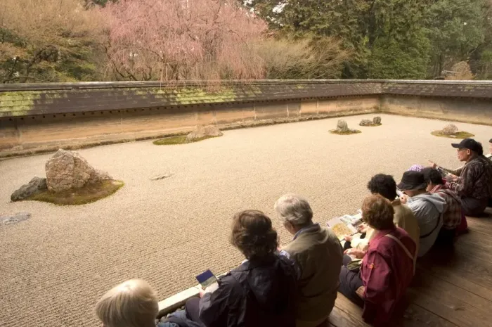 Framed Print : Watching and contemplating at Ryoanji temple Framed Print : Watching and contemplating at Ryoanji temple