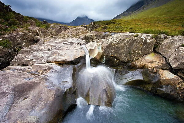 Water cascading over rocks, Fairy Pools, Glenbrittle, Isle of Skye, Highland