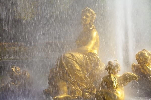 Water fountain at Linderhof Palace, Bavaria, Germany, Europe