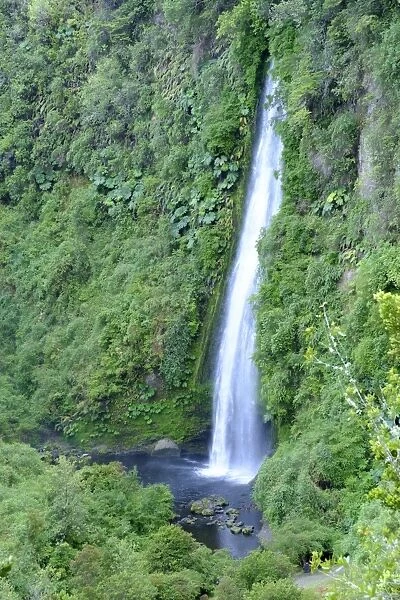 A waterfall on Chiloe Island, Northern Patagonia, Chile, South America