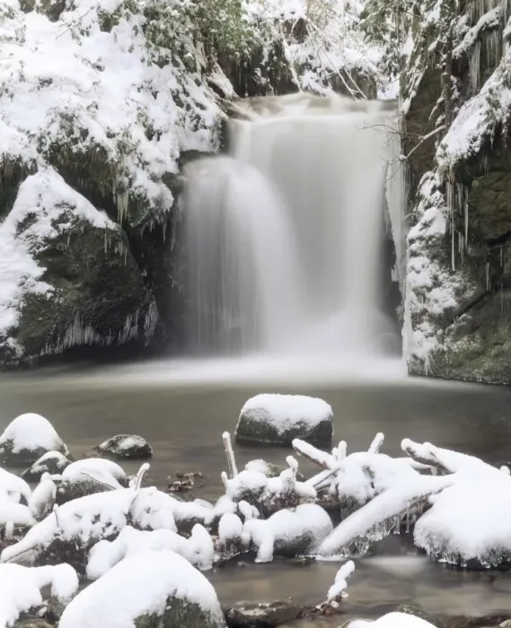 Framed Print : Waterfall Geroldsau in Winter, near Baden Baden, Black Forest, Baden Wurttemberg, Germany, Europe Framed Print : Waterfall Geroldsau in Winter, near Baden Baden, Black Forest, Baden Wurttemberg, Germany, Europe