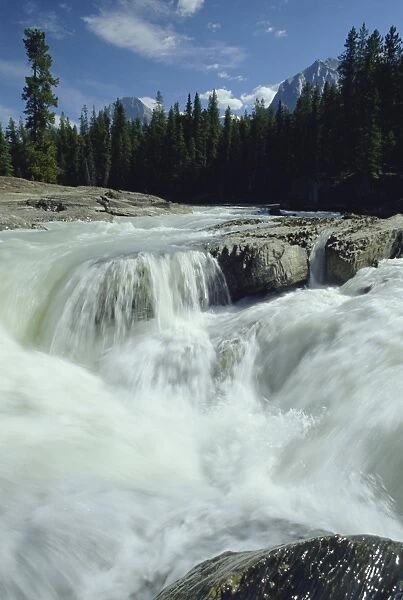 Waterfall on the Kicking Horse River, Yoho National Park, Rocky Mountains