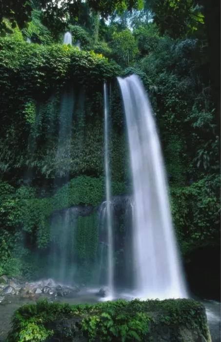 Framed Print : Waterfall in Lombok, Indonesia Framed Print : Waterfall in Lombok, Indonesia
