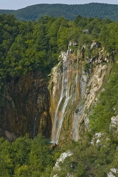 Waterfall in the Plitvice Lakes National Park, UNESCO World Heritage Site