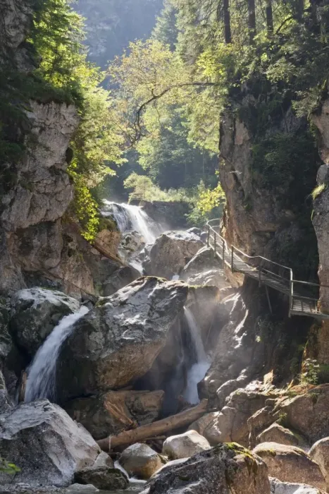 Framed Print : Waterfall in Poellat Gorge, Schwangau, Allgau, Schwaben, Bavaria, Germany, Europe Framed Print : Waterfall in Poellat Gorge, Schwangau, Allgau, Schwaben, Bavaria, Germany, Europe
