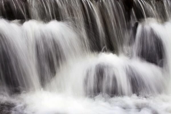 Waterfall in Scaleber Beck below Scaleber Force, Settle, North Yorkshire, Yorkshire, England, United Kingdom, Europe