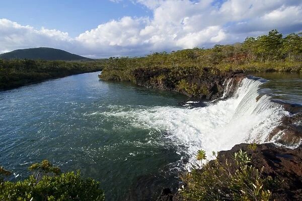 The waterfalls Chutes de la Madeleine on the south coast of Grande Terre, New Caledonia, Melanesia, South Pacific, Pacific