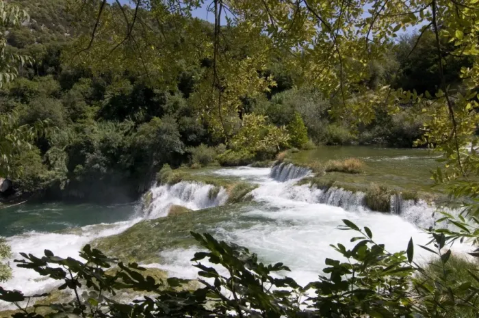 Framed Print : Waterfalls in the Krka National Park, Croatia, Europe Framed Print : Waterfalls in the Krka National Park, Croatia, Europe