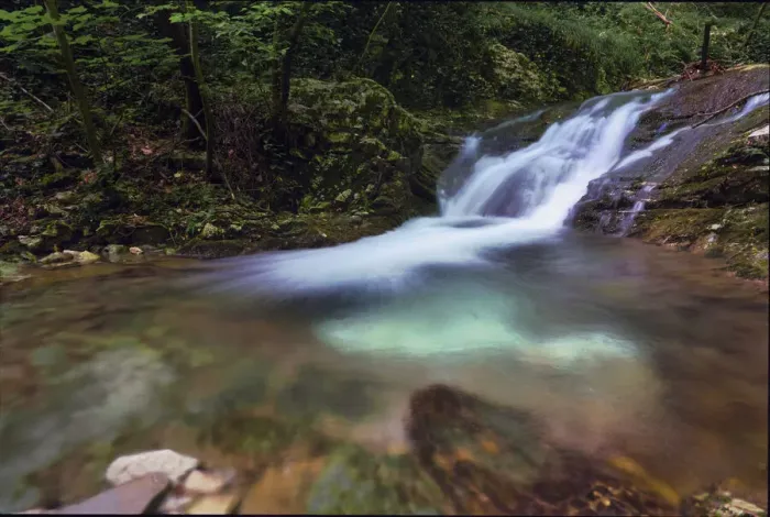 Framed Print : Waterfalls on Prisons River in summer, Prisons Valley, Mount Cucco Park, Apennines Framed Print : Waterfalls on Prisons River in summer, Prisons Valley, Mount Cucco Park, Apennines