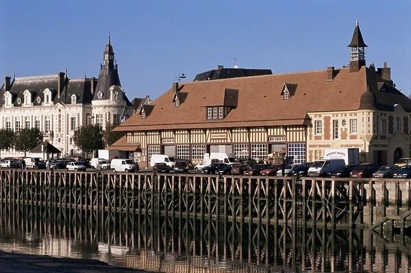 Waterfront and fish market, Trouville, Basse Normandie (Normandy), France, Europe