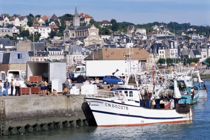 Framed Print : Waterfront, Trouville, Basse Normandie (Normandy), France, Europe