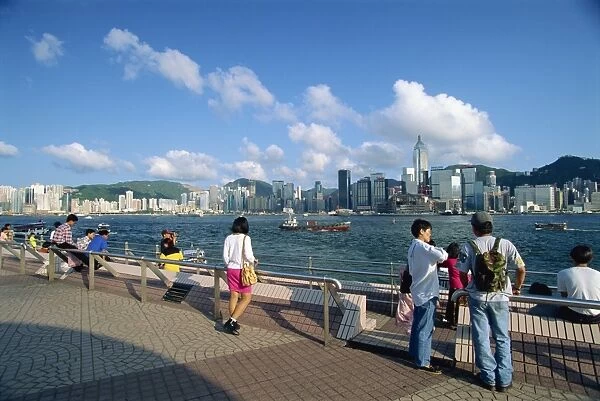 The waterfront of Tsimshatsui at the tip of the Kowloon peninsula, across Victoria Harbour
