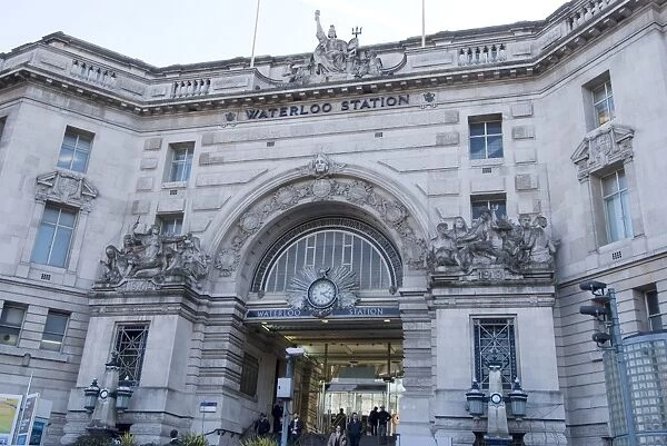The front of Waterloo Railway Station, London, England, United Kingdom, Europe
