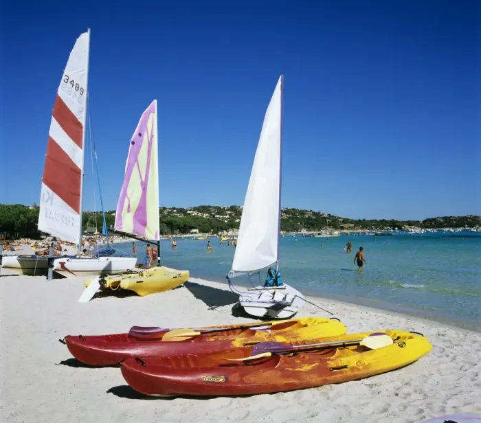 Framed Print : Watersports on beach, Plage de Santa Giulia, southeast coast, Corsica, France, Mediterranean, Europe Framed Print : Watersports on beach, Plage de Santa Giulia, southeast coast, Corsica, France, Mediterranean, Europe