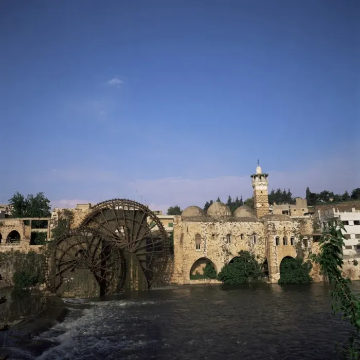 Framed Print : Waterwheels (norias) on the River Orontes Framed Print : Waterwheels (norias) on the River Orontes