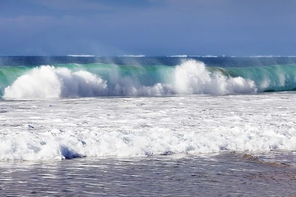 Waves at the beach, Playa del Castillo, El Cotillo, Fuerteventura, Canary Islands, Spain, Atlantic, Europe