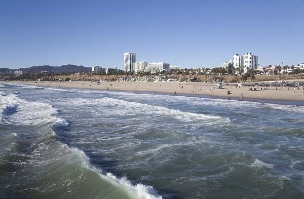 Waves at Santa Monica State Beach, Santa Monica, California, United States of America