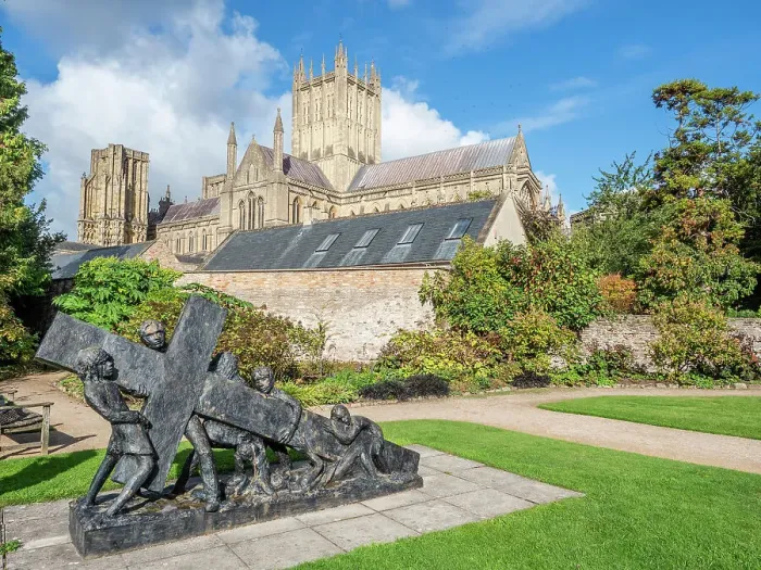 Framed Print : The Weights of our Sins, a sculpture by Josefina de Vasconcello, The Bishop's Palace, Wells, Somerset, England, United Kingdom, Europe Framed Print : The Weights of our Sins, a sculpture by Josefina de Vasconcello, The Bishop's Palace, Wells, Somerset, England, United Kingdom, Europe