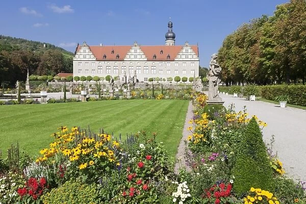 Weikersheim Castle, Hohenlohe Region, Taubertal Valley, Romantische Strasse (Romantic Road), Baden Wurttemberg, Germany, Europe