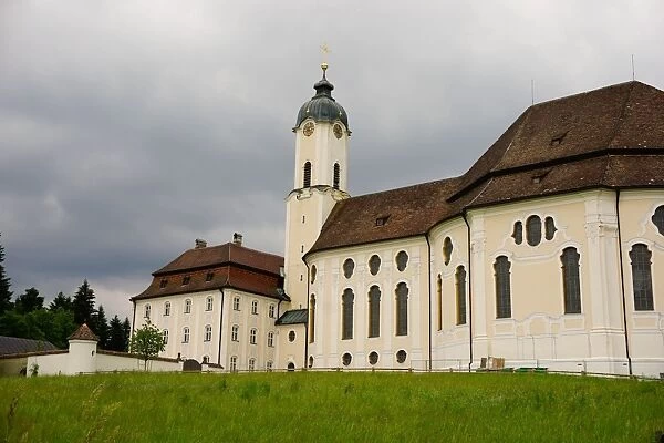The Weiskirche (White Church), UNESCO World Heritage Site, near Fussen, Bavaria, Germany, Europe