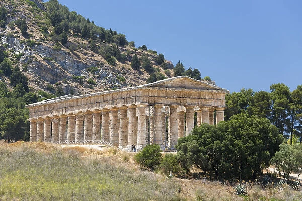 Well-preserved remains of the Doric temple at the ancient Greek city of Segesta
