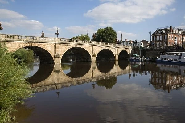 The Welsh Bridge over River Severn, Shrewsbury, Shropshire, England, United Kingdom