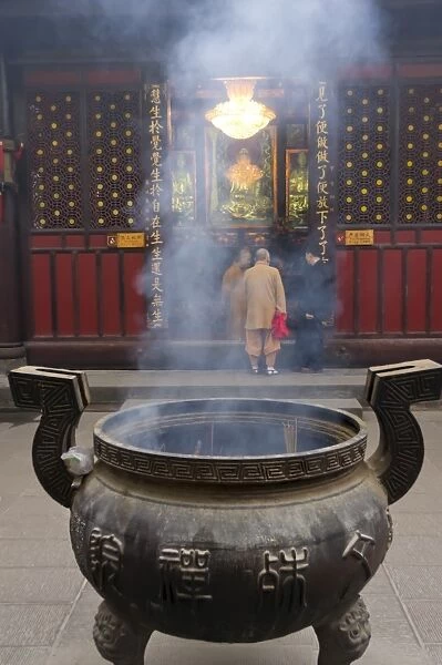 Wenshu temple monastery, Chengdu, Sichuan, China, Asia