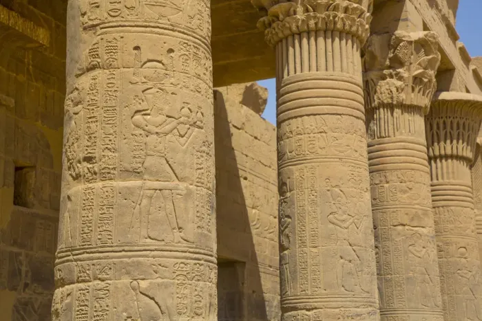 Framed Print : West Colonnade, Temple of Isis, UNESCO World Heritage Site, Philae Island, Aswan, Nubia Framed Print : West Colonnade, Temple of Isis, UNESCO World Heritage Site, Philae Island, Aswan, Nubia