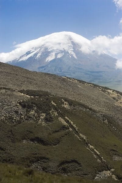 The west flank of 6310m Volcan Chimborazo, with its unique type of Andean high paramo