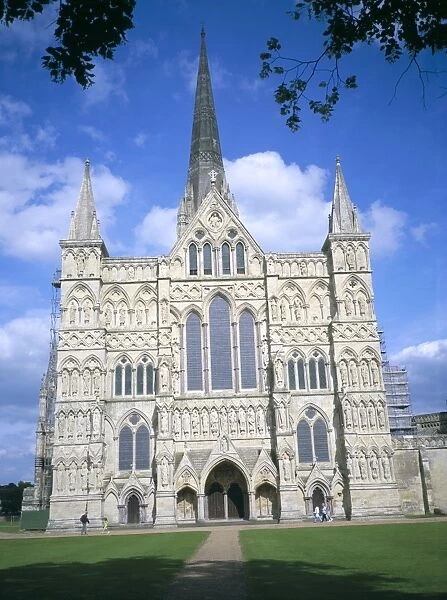 West front, Salisbury cathedral, Salisbury, Wiltshire, England, United Kingdom, Europe