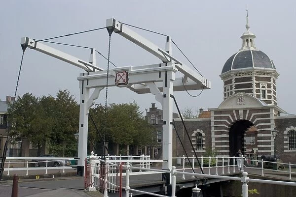 West Gate and Bridge, Leiden, Netherlands, Europe