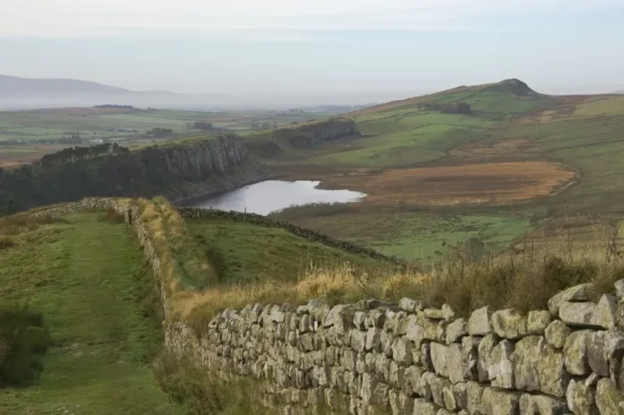 Framed Print : Westward to Crag Lough and Windshields Crag, Hadrians Wall, UNESCO World Heritage Site Framed Print : Westward to Crag Lough and Windshields Crag, Hadrians Wall, UNESCO World Heritage Site