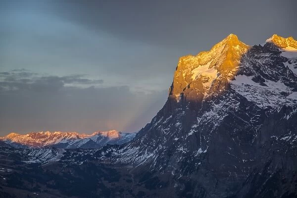 The Wetterhorn from Kleine Scheidegg, Jungfrau region, Bernese Oberland, Swiss Alps
