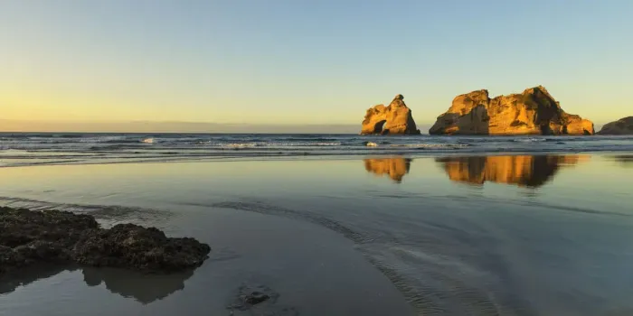 Framed Print : Wharariki Beach at sunset, Golden Bay, Tasman, South Island, New Zealand, Pacific Framed Print : Wharariki Beach at sunset, Golden Bay, Tasman, South Island, New Zealand, Pacific