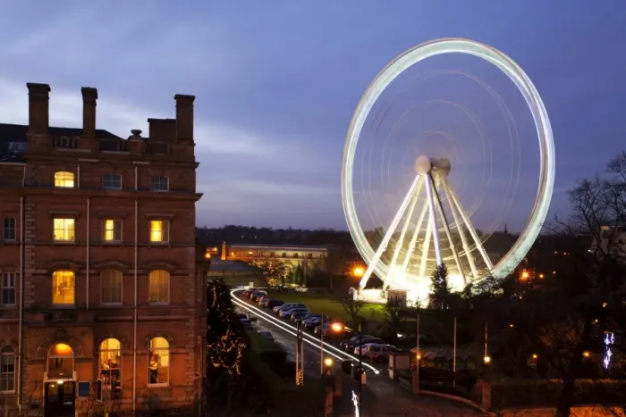 Framed Print : The Wheel of York and Royal York Hotel at dusk, York, Yorkshire, England, United Kingdom, Europe Framed Print : The Wheel of York and Royal York Hotel at dusk, York, Yorkshire, England, United Kingdom, Europe