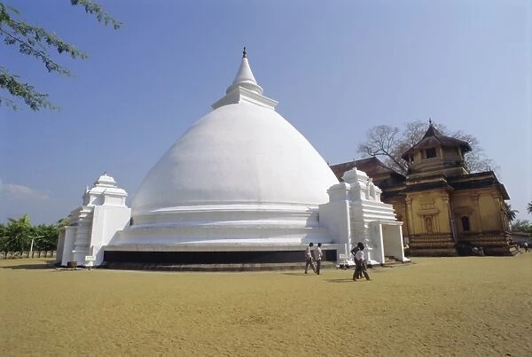 White Buddhist stupa
