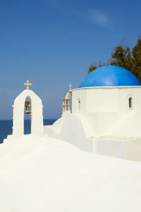 Framed Print : White chapel with blue dome, Hora, Mykonos, Cyclades, Greek Islands, Greece, Europe Framed Print : White chapel with blue dome, Hora, Mykonos, Cyclades, Greek Islands, Greece, Europe