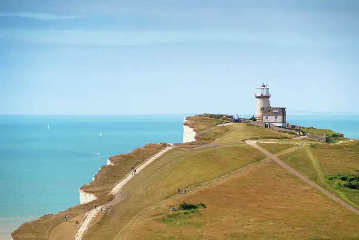 Framed Print : The white cliffs of Beachy Head and Belle Tout (Belle Toute) Lighthouse, South Downs National Park, East Sussex, England, United Kingdom Framed Print : The white cliffs of Beachy Head and Belle Tout (Belle Toute) Lighthouse, South Downs National Park, East Sussex, England, United Kingdom