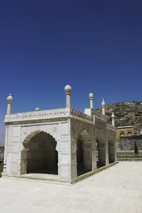 Framed Print : White marble mosque built by Shah Jahan, Gardens of Babur, Kabul, Afghanistan, Asia Framed Print : White marble mosque built by Shah Jahan, Gardens of Babur, Kabul, Afghanistan, Asia