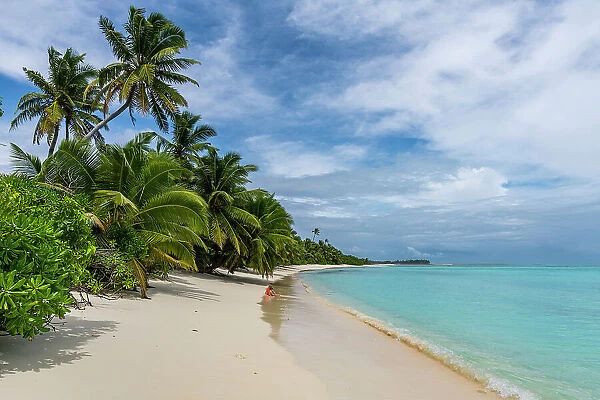 White sand beach, Direction Island, Cocos (Keeling) Islands, Australian Indian Ocean Territory, Australia, Indian Ocean