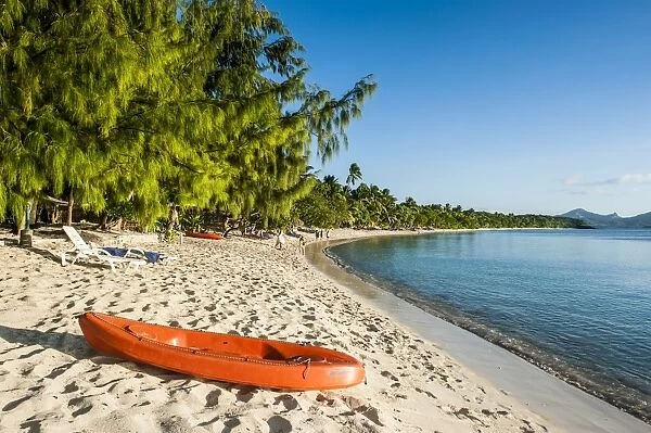 White sand beach, Oarsman Bay, Yasawas, Fiji, South Pacific, Pacific