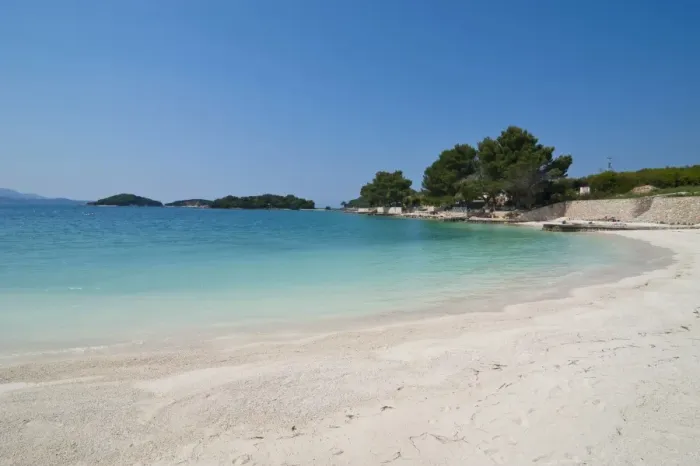 Framed Print : White sand beach and turquoise water at Ksamil, Albania, Europe Framed Print : White sand beach and turquoise water at Ksamil, Albania, Europe