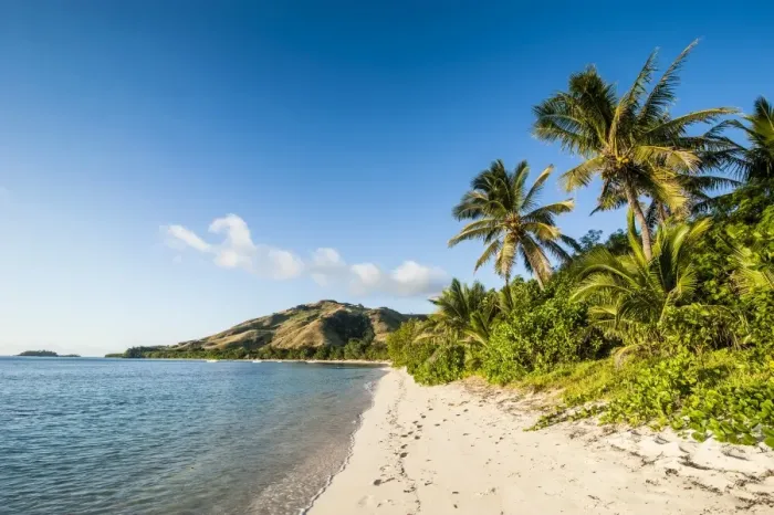 Framed Print : White sandy beach, Oarsman Bay, Yasawas, Fiji, South Pacific, Pacific Framed Print : White sandy beach, Oarsman Bay, Yasawas, Fiji, South Pacific, Pacific