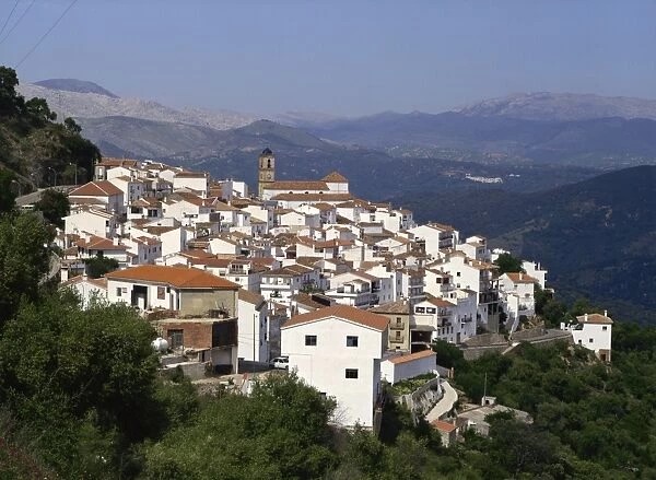 The white village of Algatocin, Andalucia, Spain, Europe
